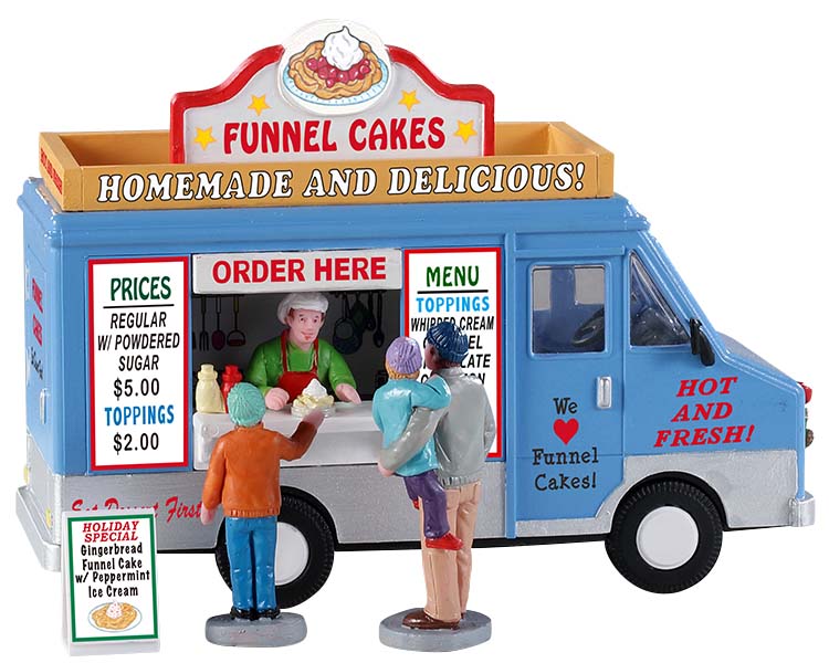 funnel cakes food truck, set of 4