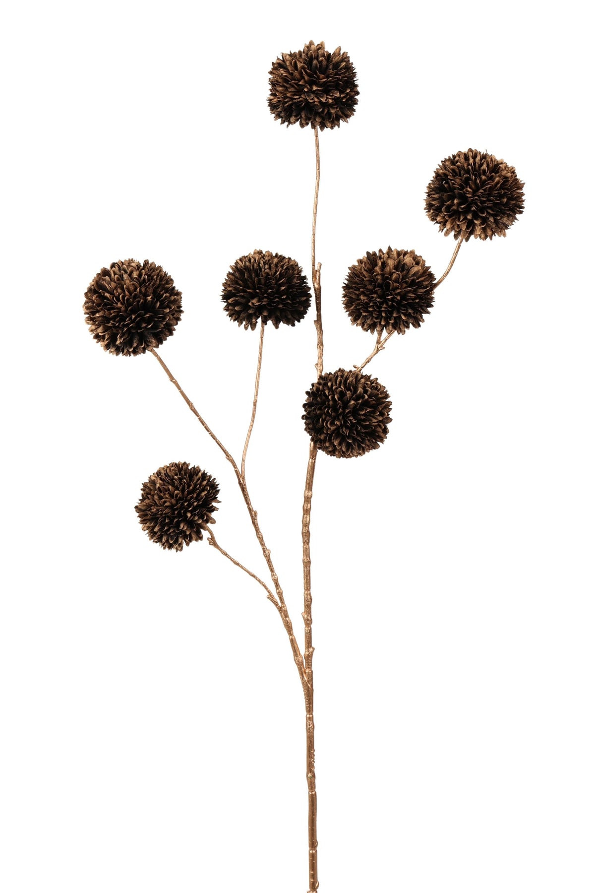 pompom spray x 7 lg 98 cm zwart/goud