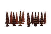 twinkle brown glass tree velvet ass 9x25cm