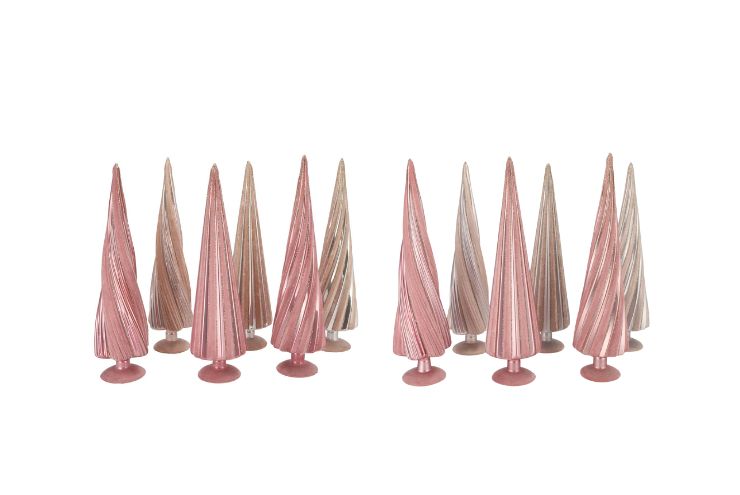 twinkle pink glass tree swirl velvet ass 9x30cm