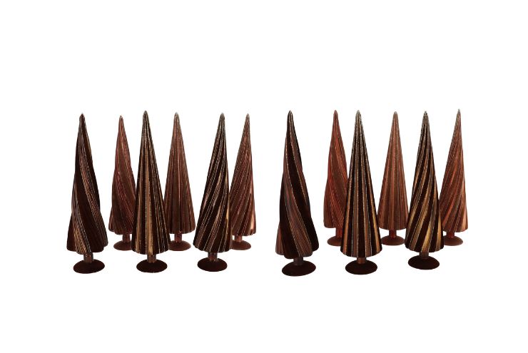 twinkle brown glass tree swirl velvet ass 9x30cm