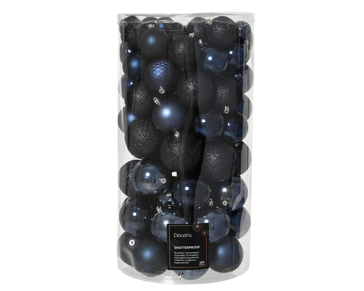 kerstballlen shatterproof mixtube a 100 nachtblauw