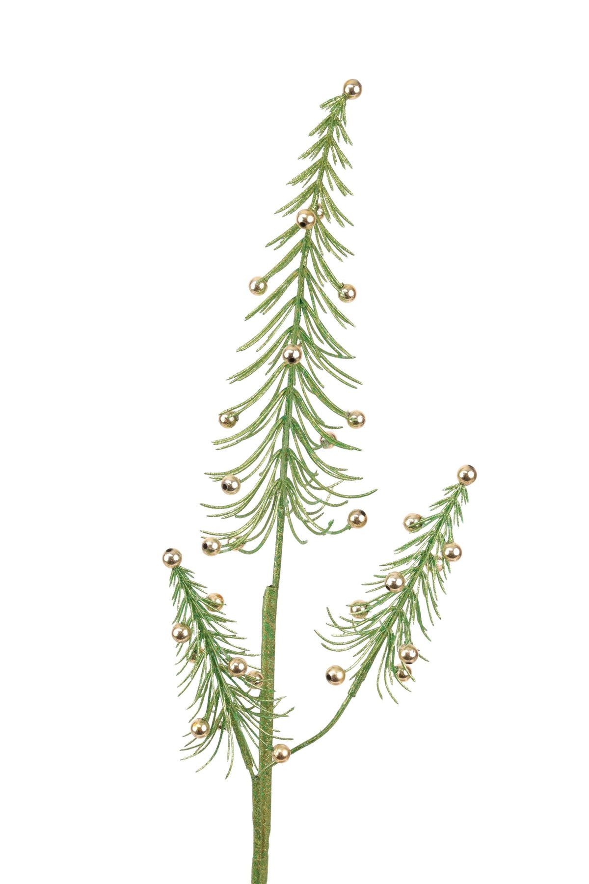 christmas tree x 3 w/gold bel 80 cm green
