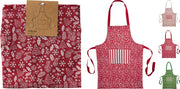 schort met zak en 3 assorti kleuren met kerstdesigns