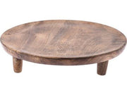plateau rond 30cm mango hout burnt