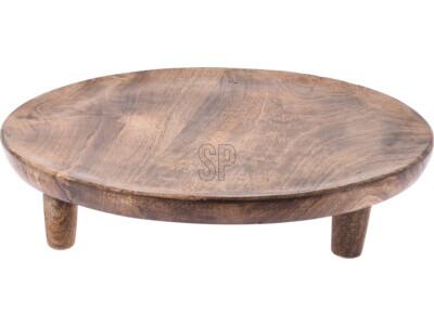 plateau rond 30cm mango hout burnt