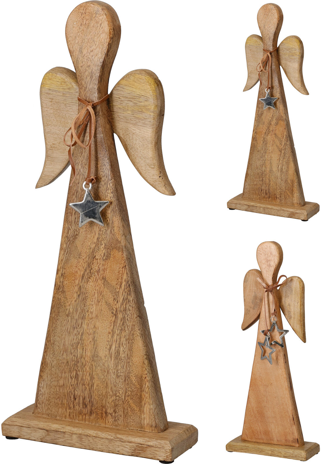 engel 40cm licht hout 2ass
