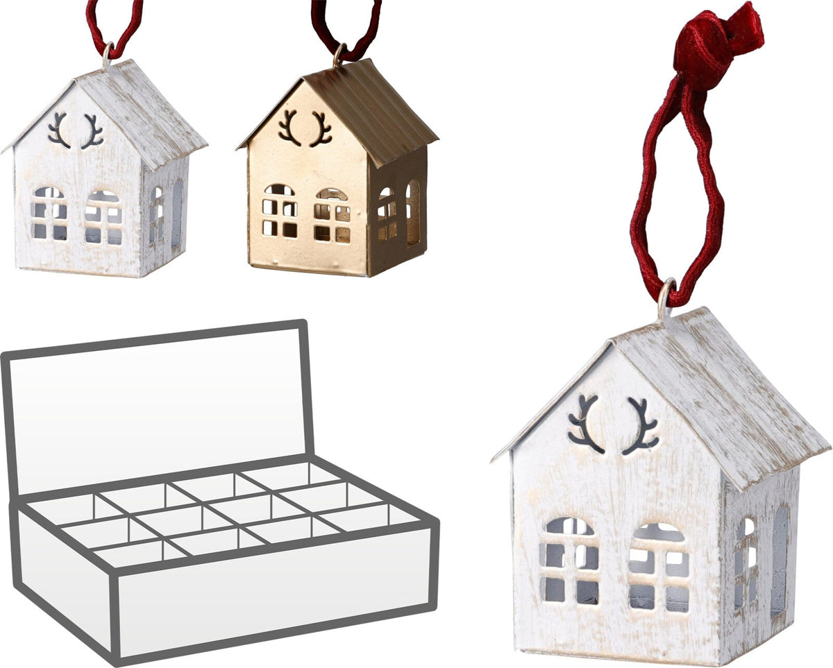 huis 10cm hangdeco 2ass