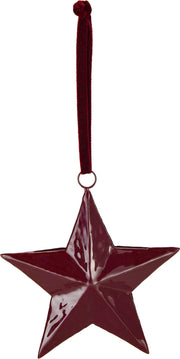 ster hangdeco 10cm burgundy
