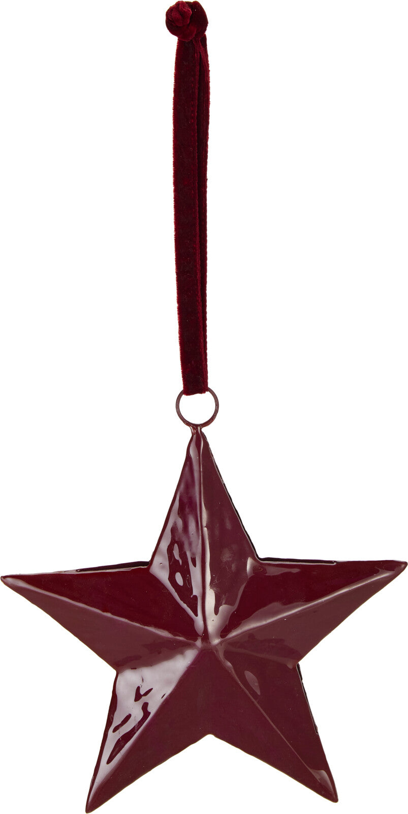 ster hangdeco 10cm burgundy