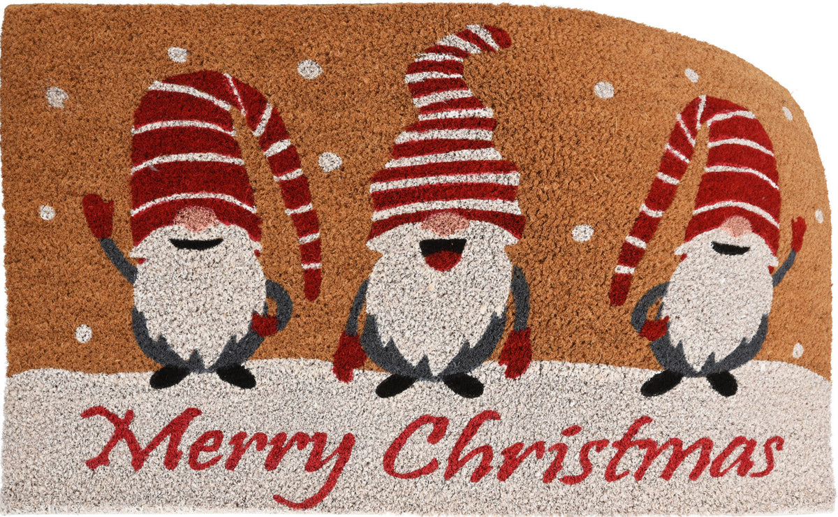 deurmat met kerstsballen print 45x75cm