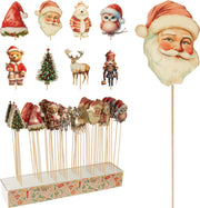 steker met kerstfiguur 30cm 8ass