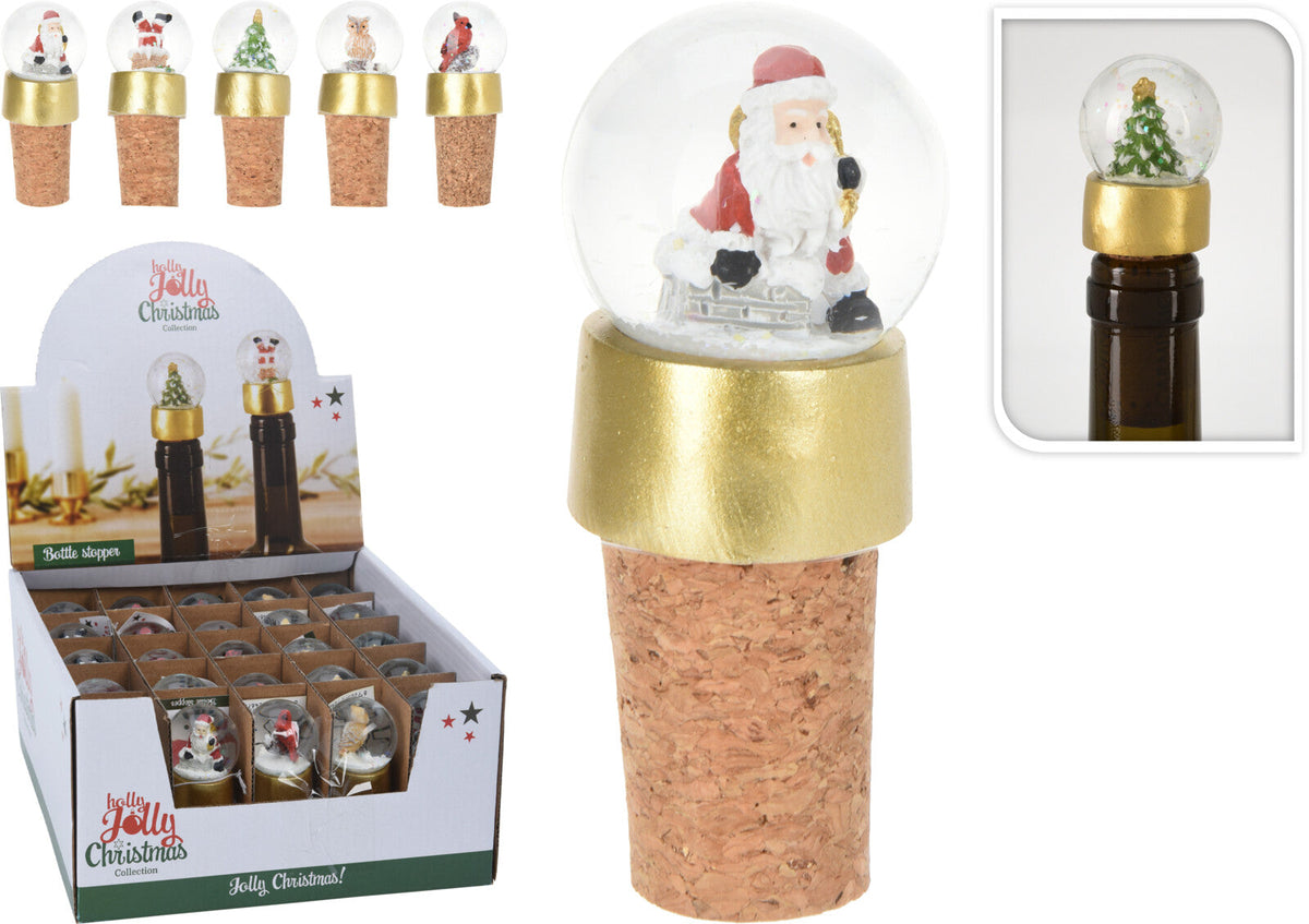 fles stop 5ass kerst design