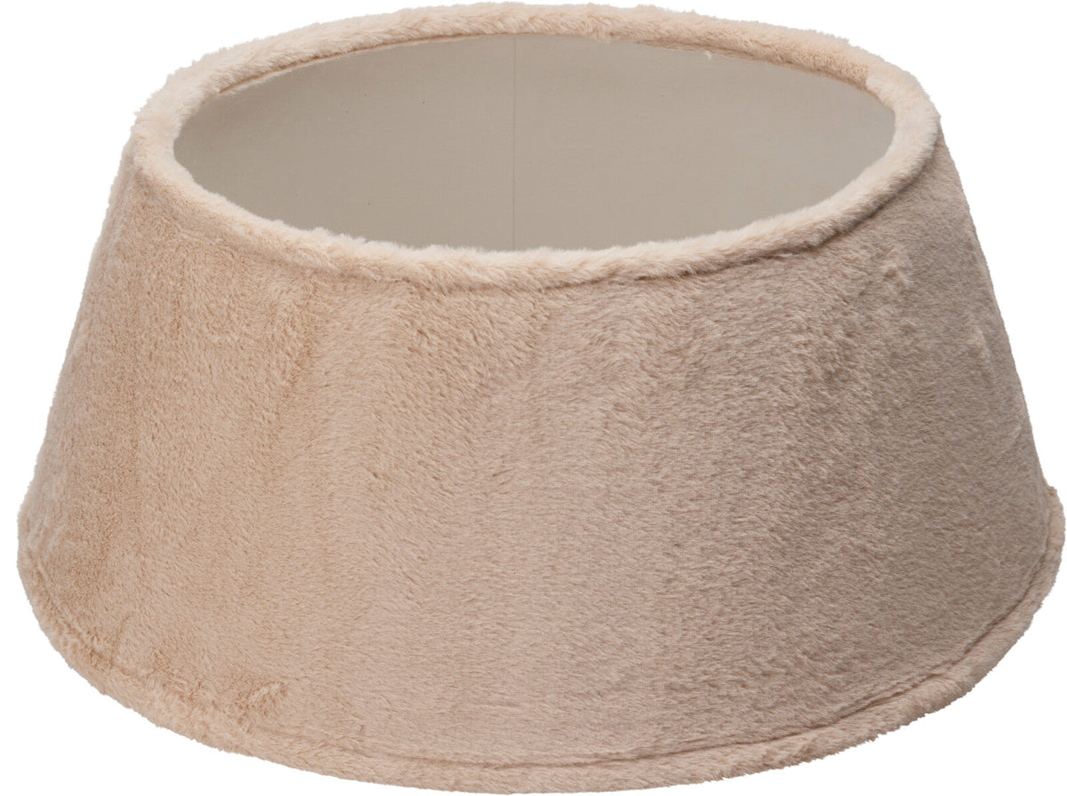 kerstboomrok 55cm faux fur beige
