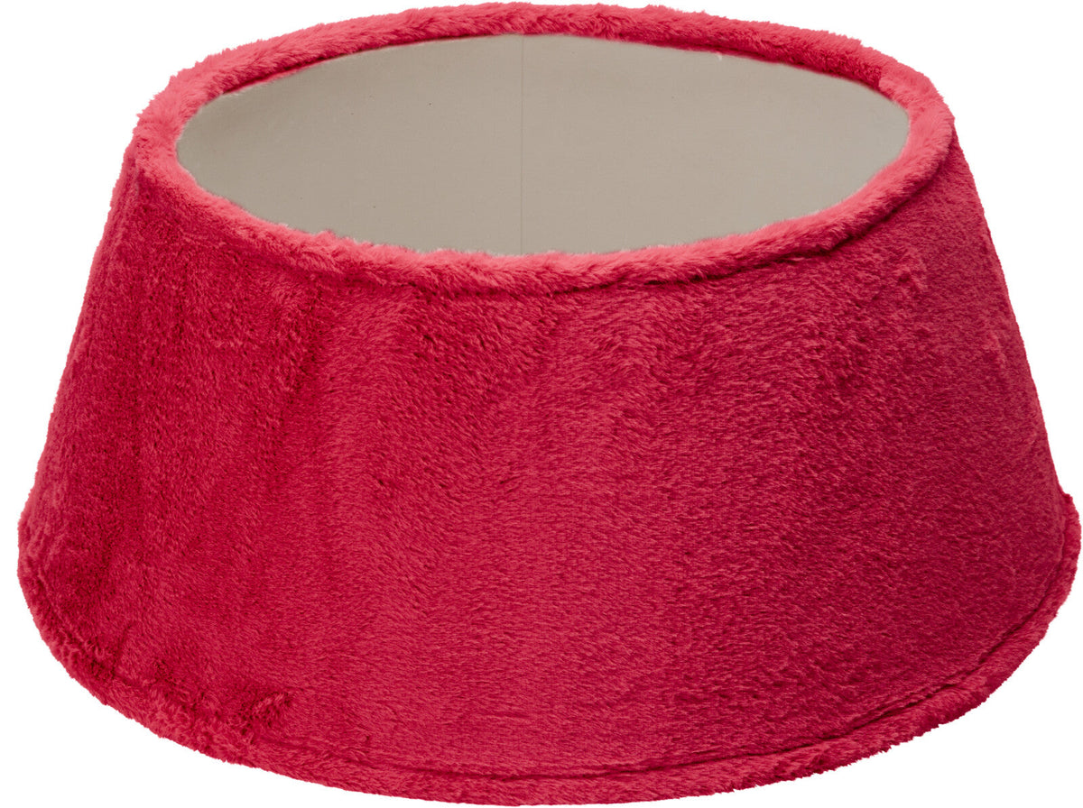 kerstboomrok 55cm faux fur rood