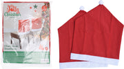 stoelhoes 2sts kerstmuts 60cm rood
