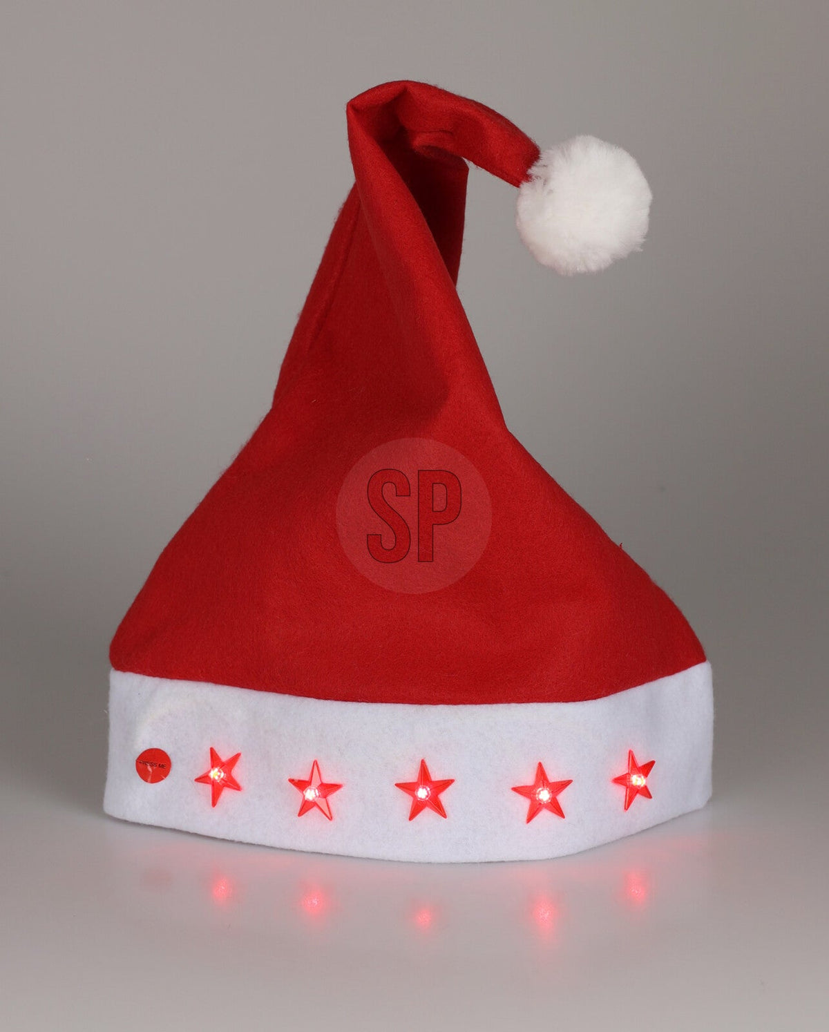 kerstmuts met 5 led ster verlichting