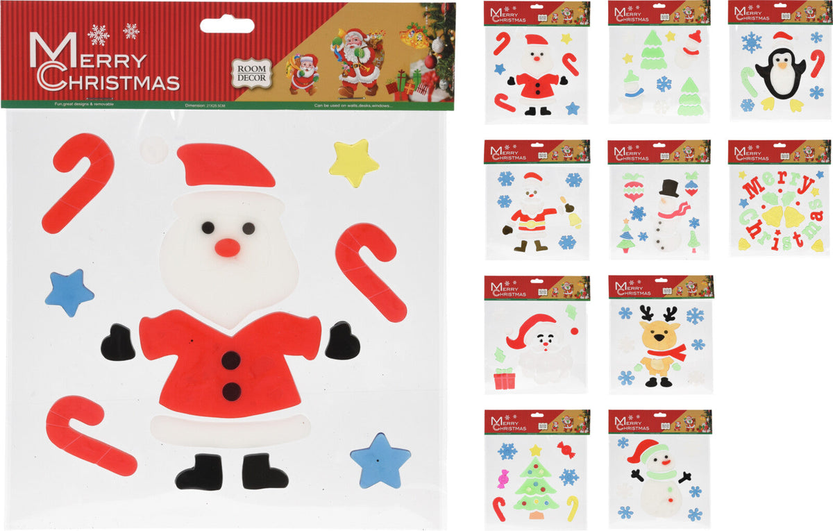 stickervel kerst figuur 10ass