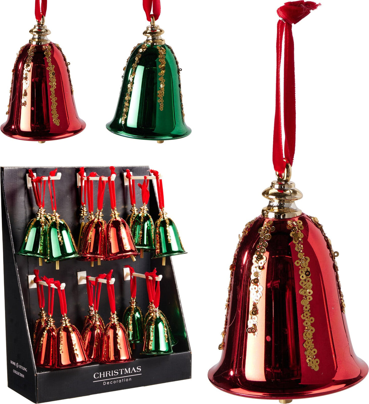 bel hangdeco 9cm 2ass kleur