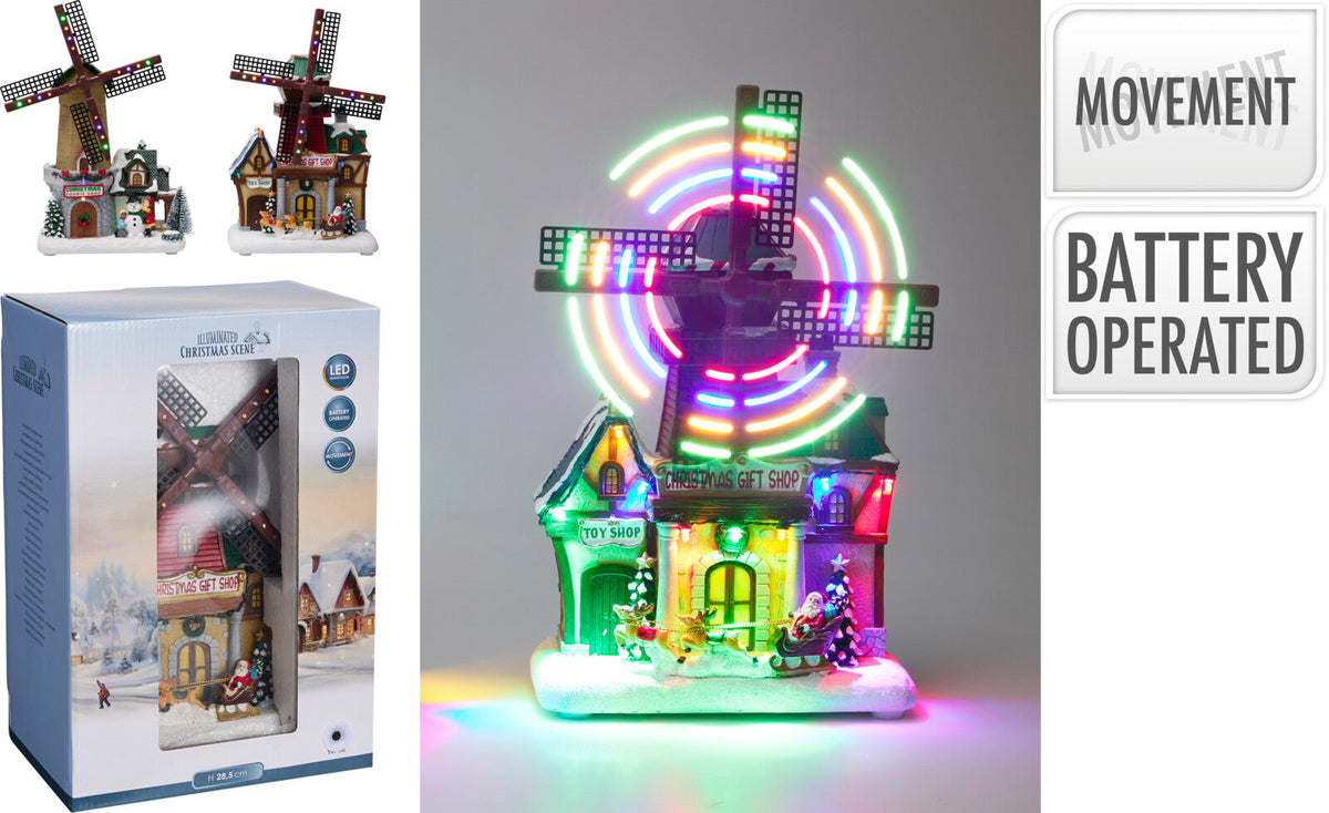 kerst windmolen met led 2ass design