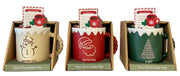 xmas mug with snow 3ass design