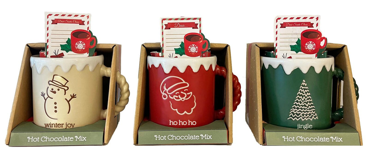 xmas mug with snow 3ass design