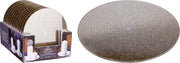 onderzetter 15cm glitter goud kl