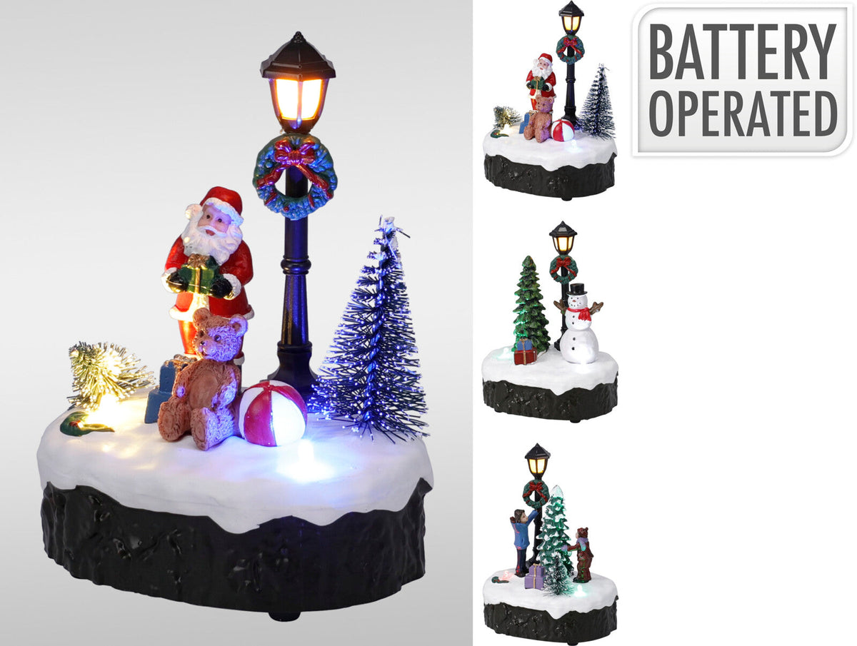 kersttafereel 13cm met led 3ass design