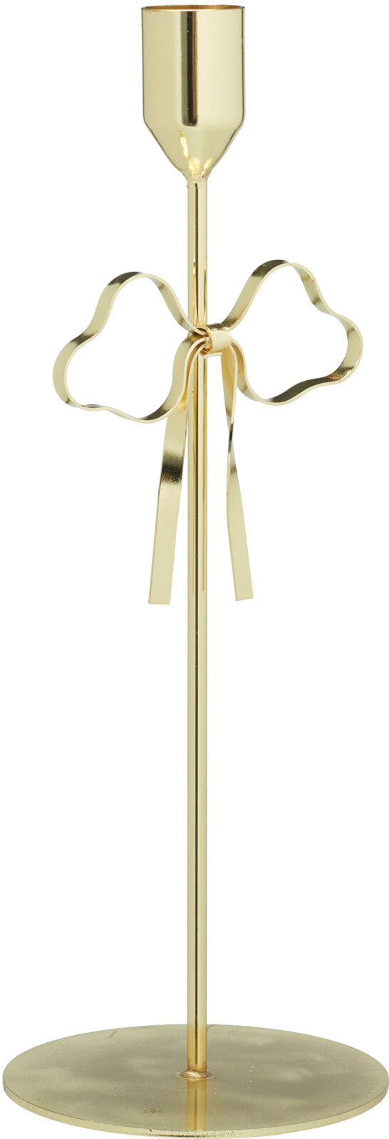 kandelaar strik metaal 90x90x252mm goud