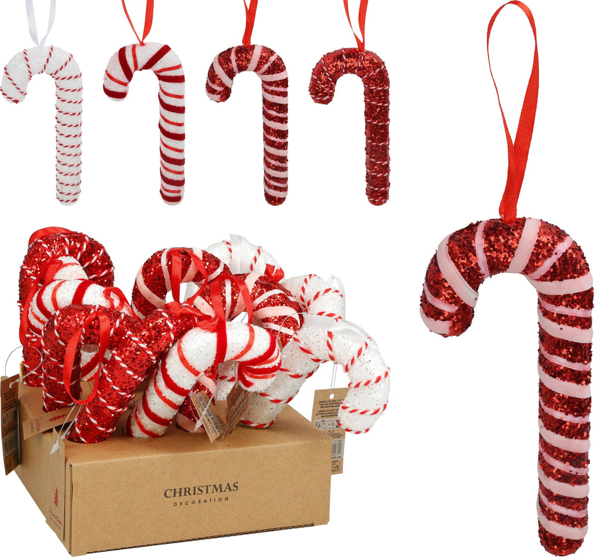 zuurstok 17cm hangdeco 4ass kleur
