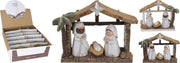 kerststal met 3 figuren 2ass dessin