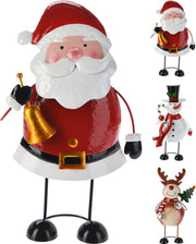 kerstfiguur bounching metaal 34cm 3ass