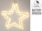 ster 30cm met led zilver