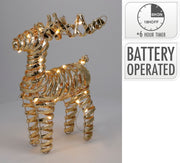 rendier 34cm met led goud kl