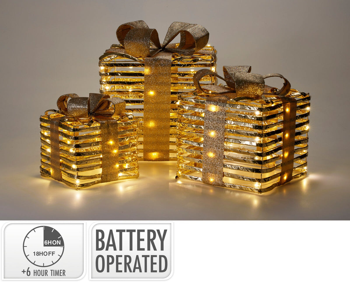 cadeauset met led goud large