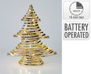 kerstboom 40cm met led goud kl