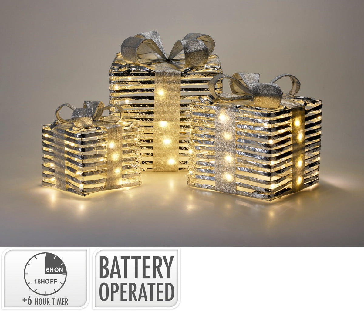 cadeauset met led zilver small