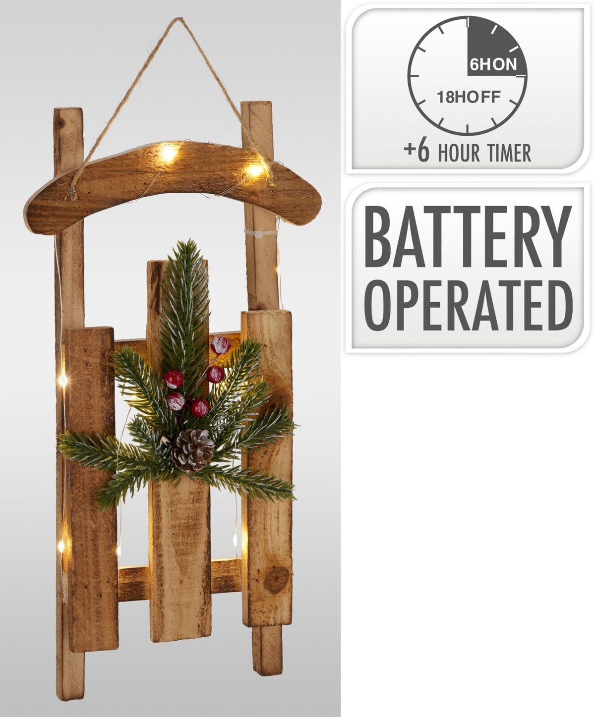 slee 12led 37cm naturel