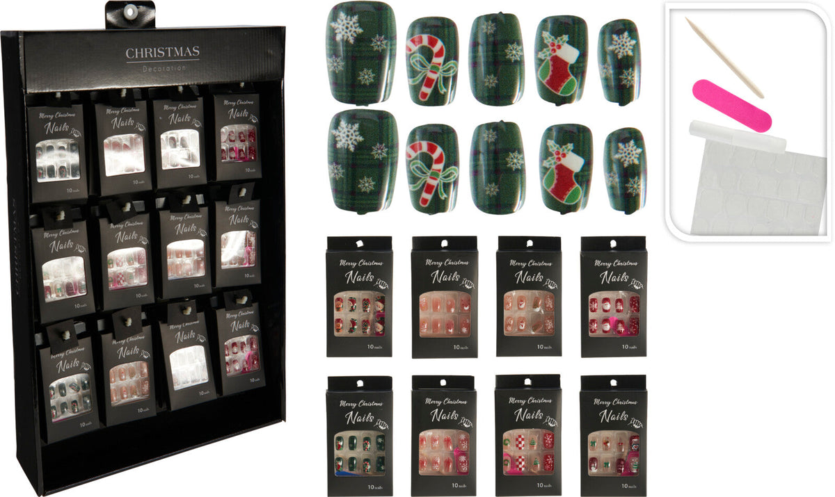 kunstnagel set kerst 8ass design