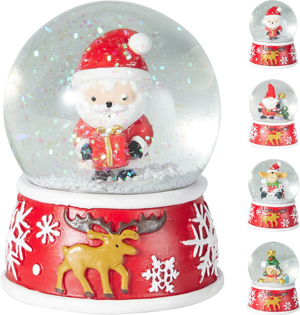 waterbal 65mm kerstfiguur 4ass