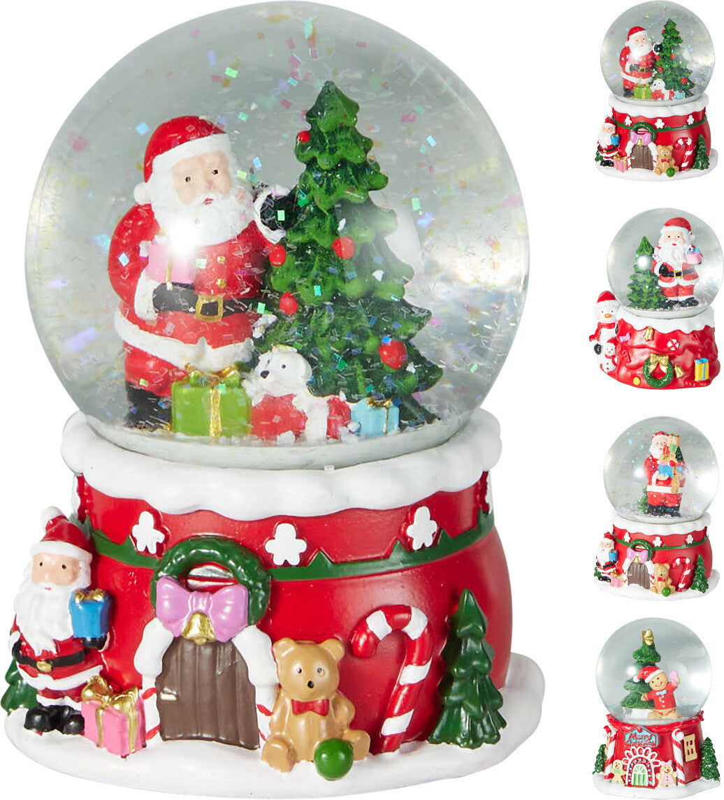 waterbal 65mm kerstfiguur 4ass