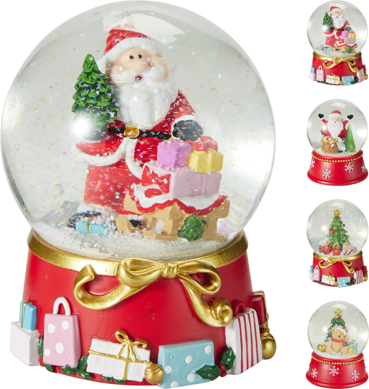 waterbal 100mm kerstfiguur 4ass