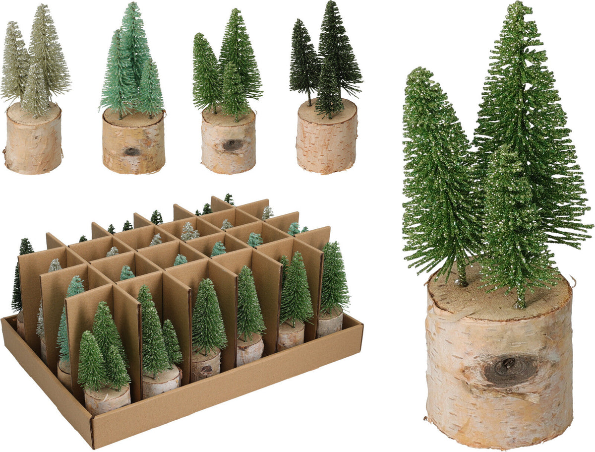 kerstboom deco 15cm 4ass