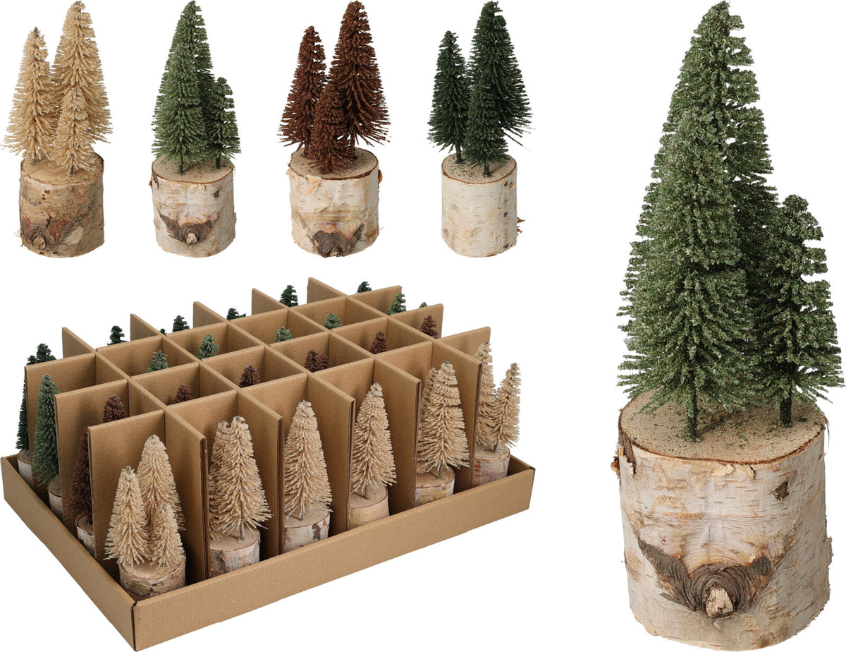 kerstboom deco 15cm 4ass