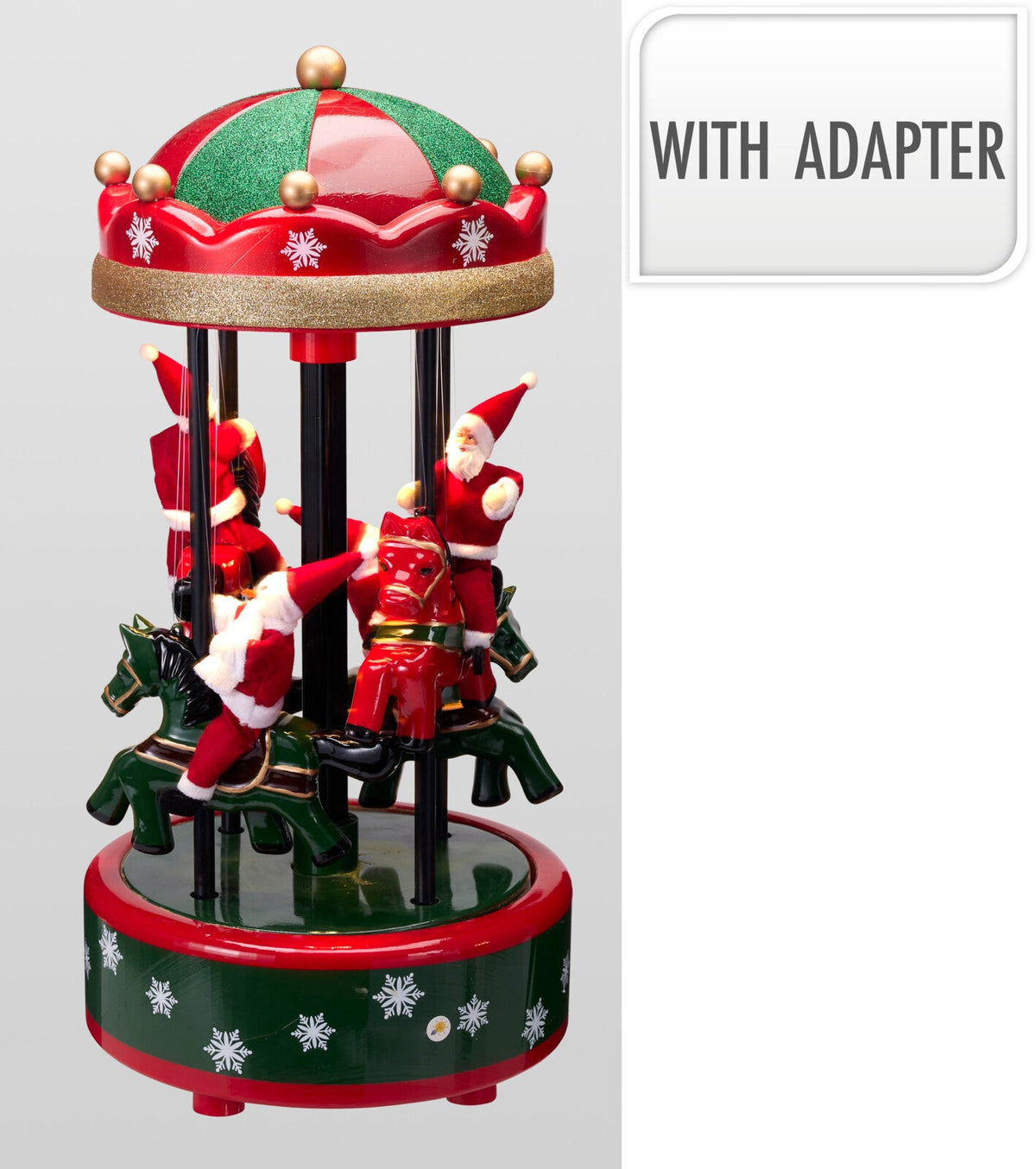 carrousel kerstman met sneeuwpoppen 60cm