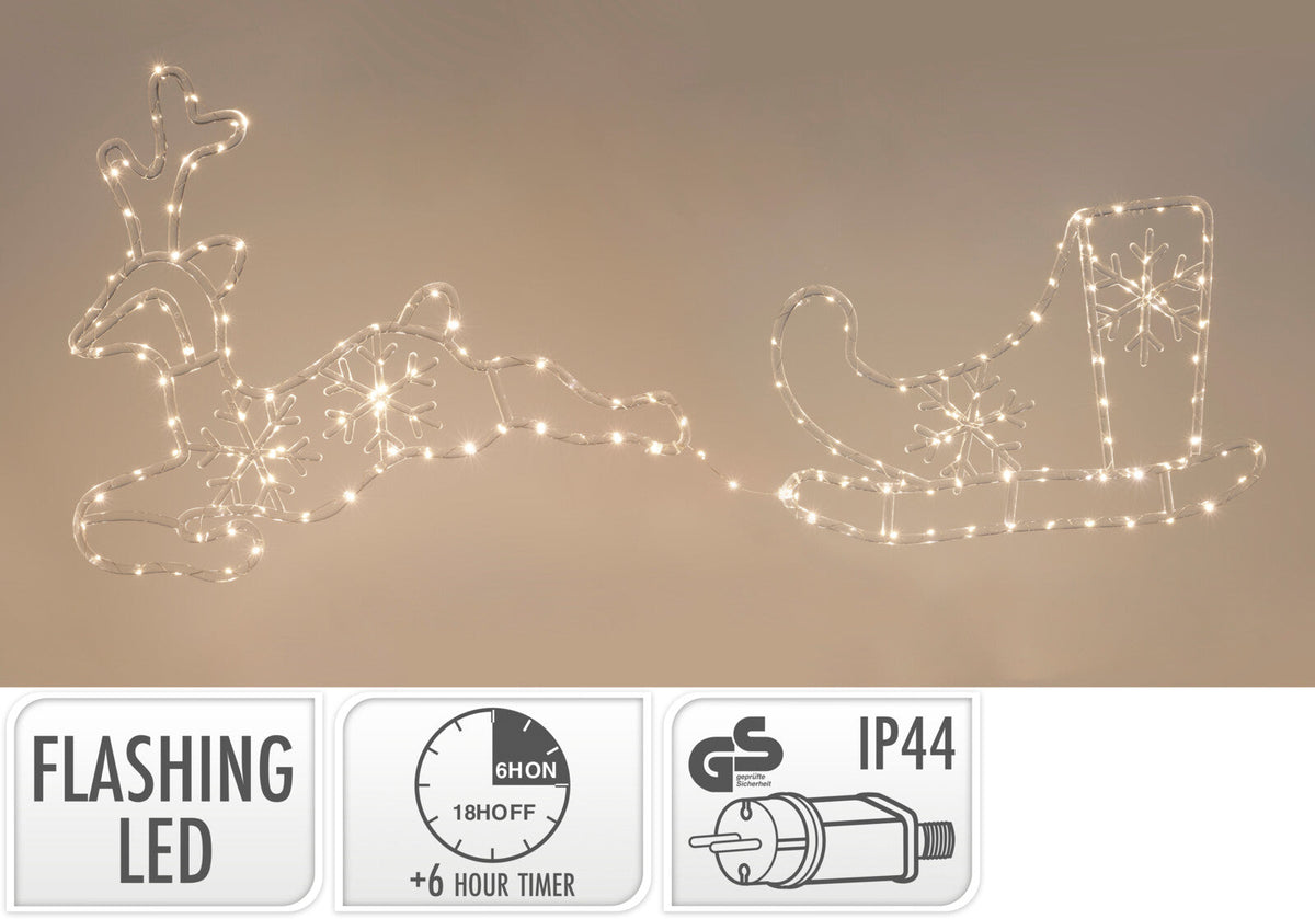 rendier met slee 180led