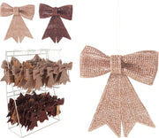 strik 11cm glitter hangdecoratie 2ass kleur