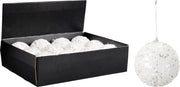 kerstbal 10cm met glitter en p