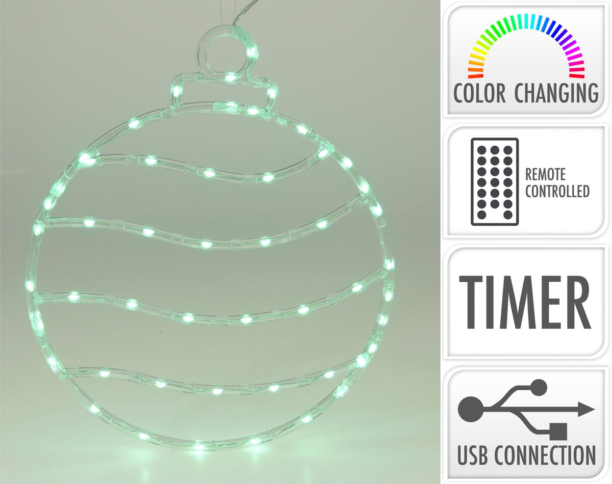 xmas bal met 52rgb led