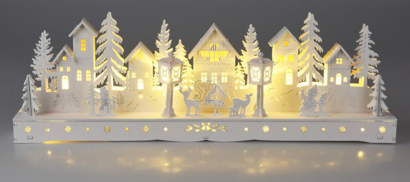 Holzhaus mit LED 45cm